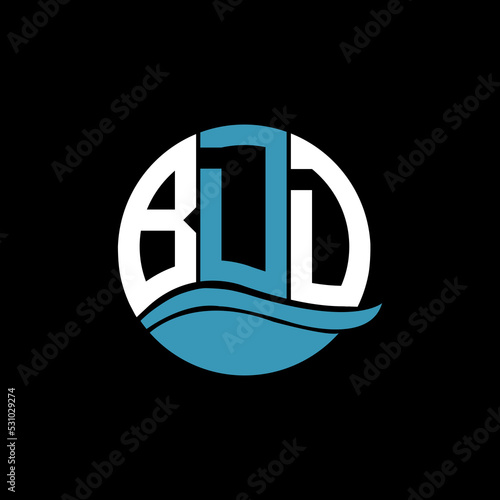 BDD logo monogram isolated on circle element design template, BDD letter logo design on black background. BDD creative initials letter logo concept. BDD letter design.
