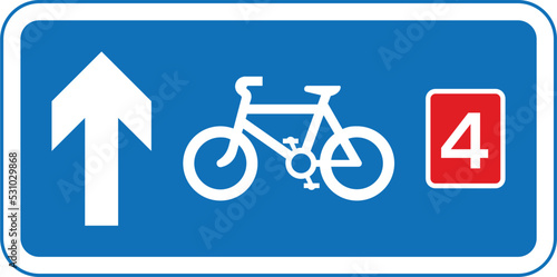 Route for pedal cycles forming part of a network, The Highway Code Traffic Sign, Signs giving orders, Signs with red circles are mostly prohibitive. Plates below signs qualify their message.