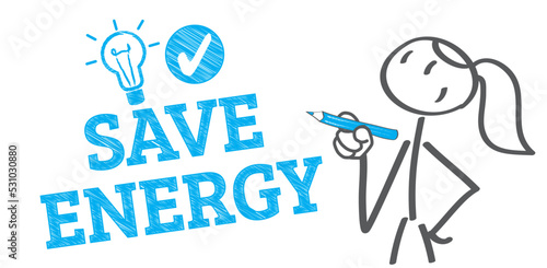 Tips saving energy and energy consulting vector illustration on white background