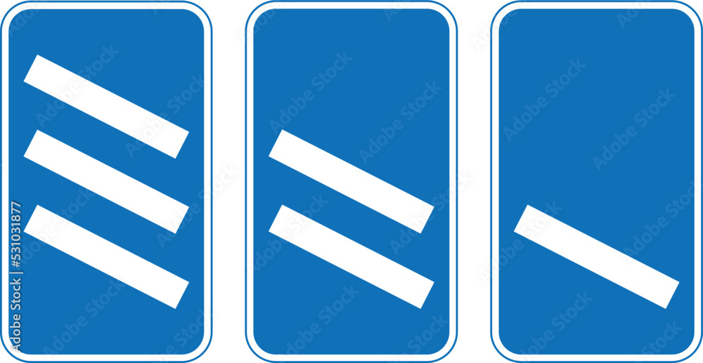 ‘Countdown’ markers at exit from motorway (each bar represents 100 yards to the exit), The Highway Code Traffic Sign, Signs giving orders, Signs with red circles are mostly prohibitive. Plates below ‘Countdown’ markers at exit from motorway (each bar represents 100 yards to the exit), The Highway Code Traffic Sign, Signs giving orders, Signs with red circles are mostly prohibitive. Plates below