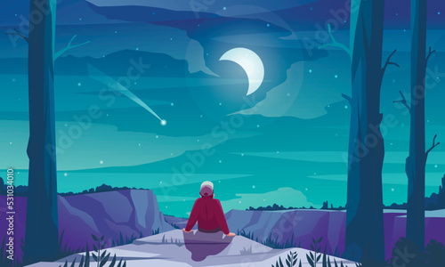Night Sky Background Illustration