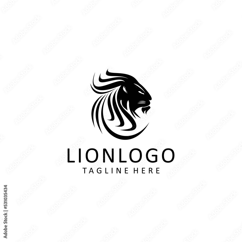 Lion logo design icon tamplate