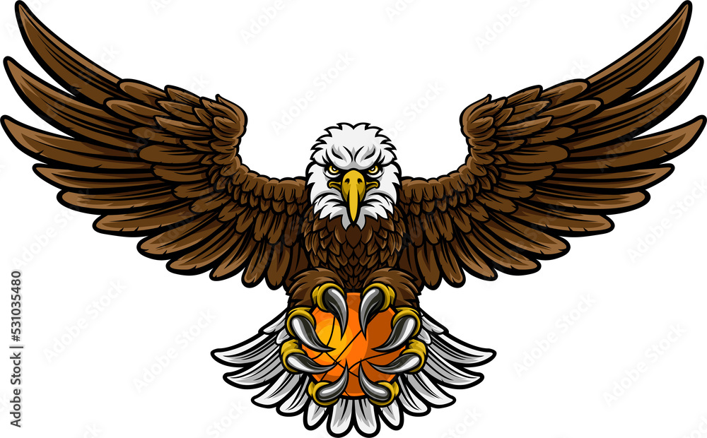 Obraz premium Eagle Basketball Sports Mascot