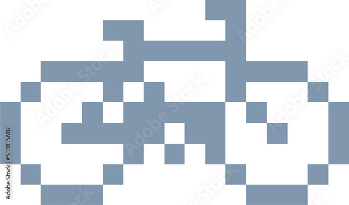 Bike or Bicycle Pixel 8 Bit...