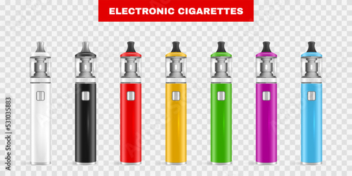 Realistic Vape Transparent Set