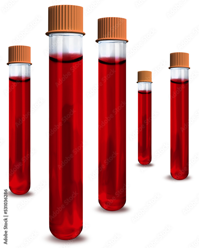 Blood test tubes for medical laboratory analysis and virus test Blood test tubes for medical laboratory analysis and virus test