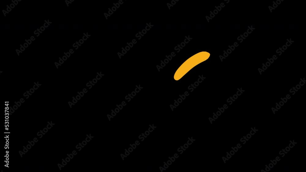 40 doodles fx. Collection of 2d hand-drawn animated color line elements. Transparent background, alpha channel