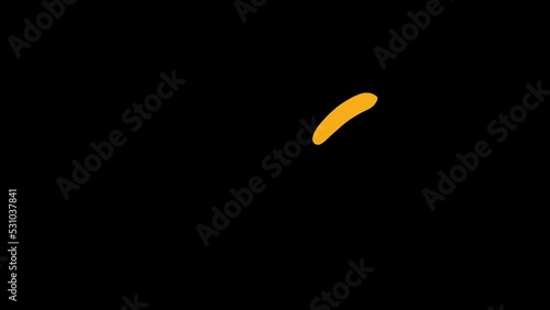 40 doodles fx. Collection of 2d hand-drawn animated color line elements. Transparent background, alpha channel
