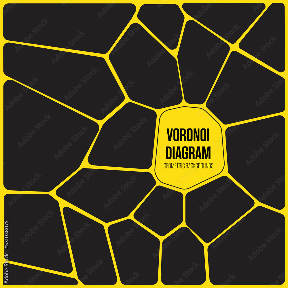 Voronoi diagram geometric tile texture, background, stone texture ...