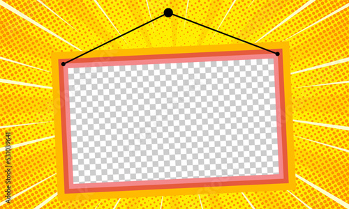 cartoon comic sign board background template