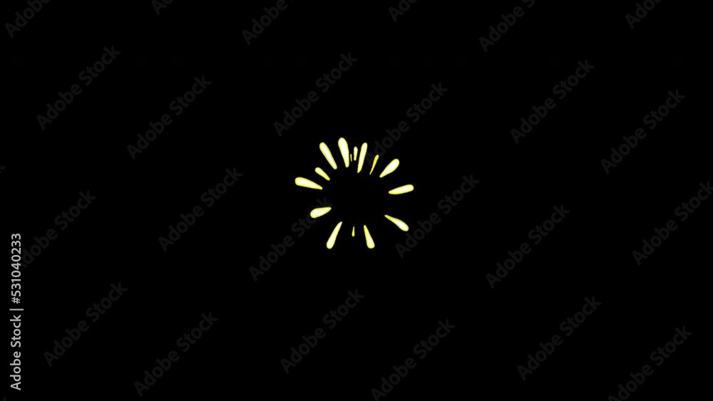 Drawn 2d salute. Cartoon Fx element. Yellow flash of fireworks with stars. Transparent background and alpha channel. Drawn 2d salute. Cartoon Fx element. Yellow flash of fireworks with stars. Transparent background and alpha channel.