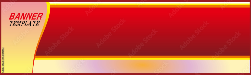 horizontal banner template red and pink color
