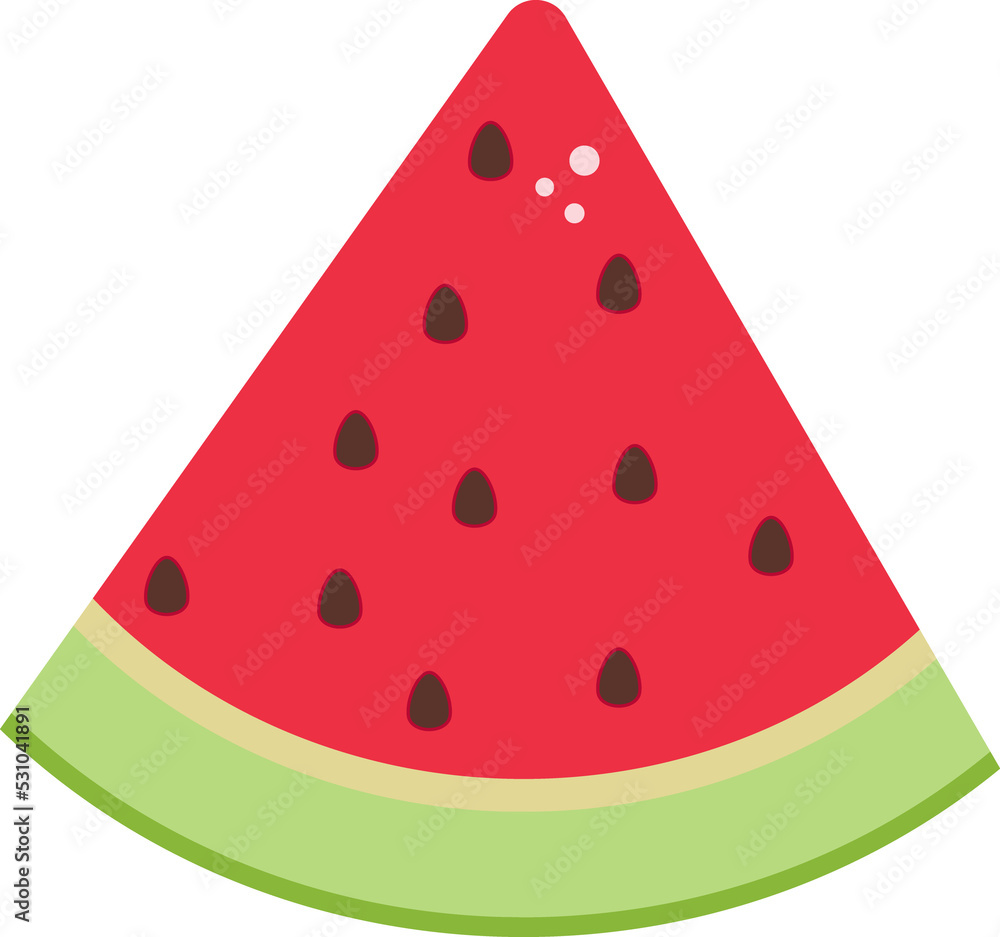 Slice of Watermelon Fruit Isolated on Transparent Background Slice of Watermelon Fruit Isolated on Transparent Background