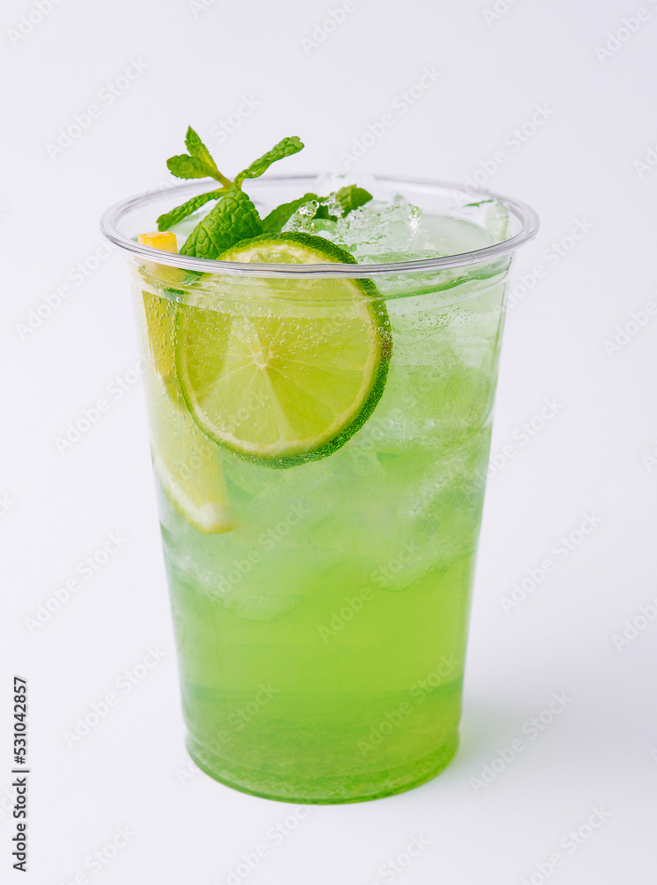 Citrus cocktail mojito with lime and mint Citrus cocktail mojito with lime and mint