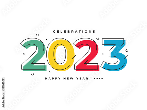 happy 2023 new year bannner template