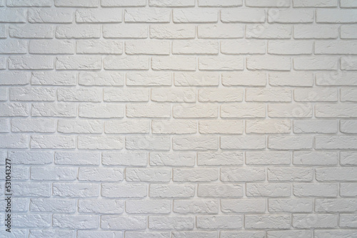 White brick wall as background. Modern texture. Design