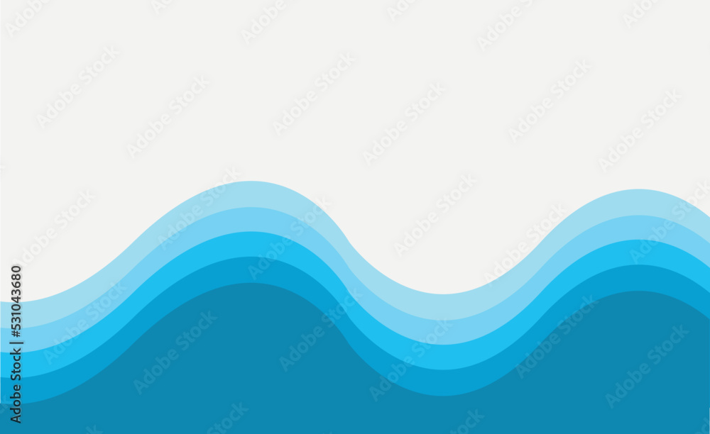 Fototapeta premium Wave Background Template With Colorful Design