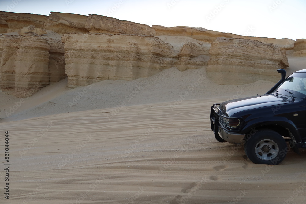 Off roading adventure in the desert of Fayoum in Egypt in 4WD cars Off roading adventure in the desert of Fayoum in Egypt in 4WD cars