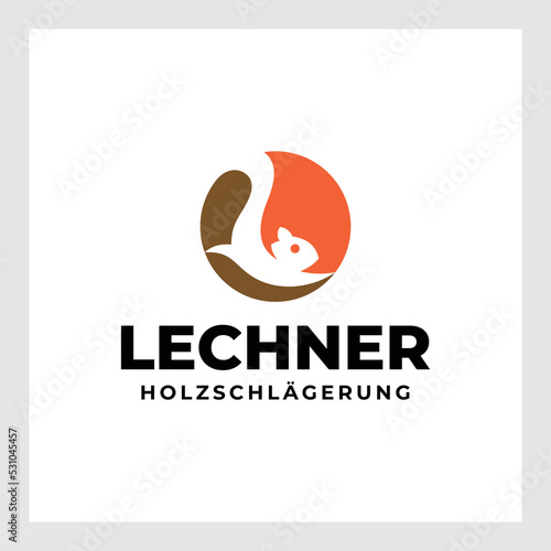 unique squirrel character logo