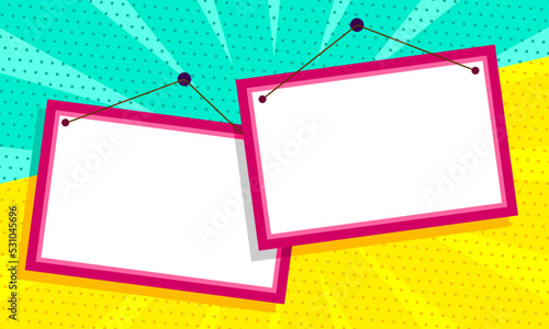 cartoon comic sign board background template