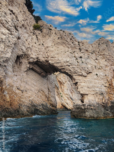 Beautiful Blue Caves in Zakynthos Greece Island 