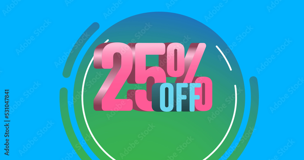 Fototapeta premium Image of sale text over purple moving background