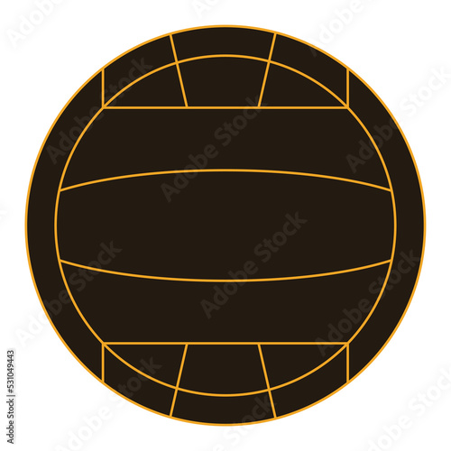 Water polo ball pictogram vector illustration.
