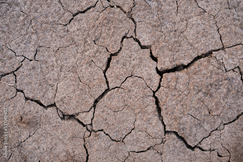 Dry cracked soil. Environment problems