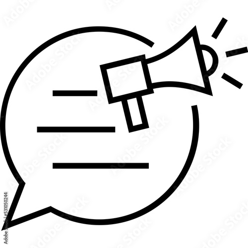 Advert Line Vector Icon