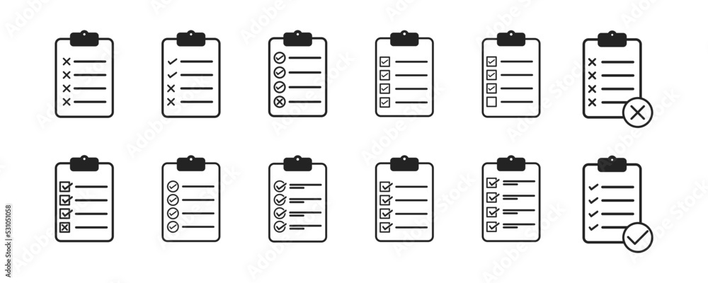 checklist icon set, business plan, organizer diary, notepad, tick icon checklist icon set, business plan, organizer diary, notepad, tick icon