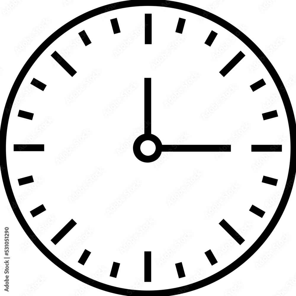 Clock Line Vector Icon Clock Line Vector Icon