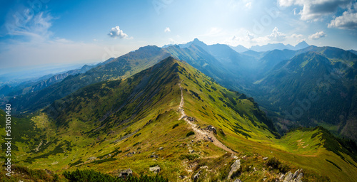 Fototapeta Naklejka Na Ścianę i Meble -  mountain range on high Tatra mountains in Poland and Slovakia