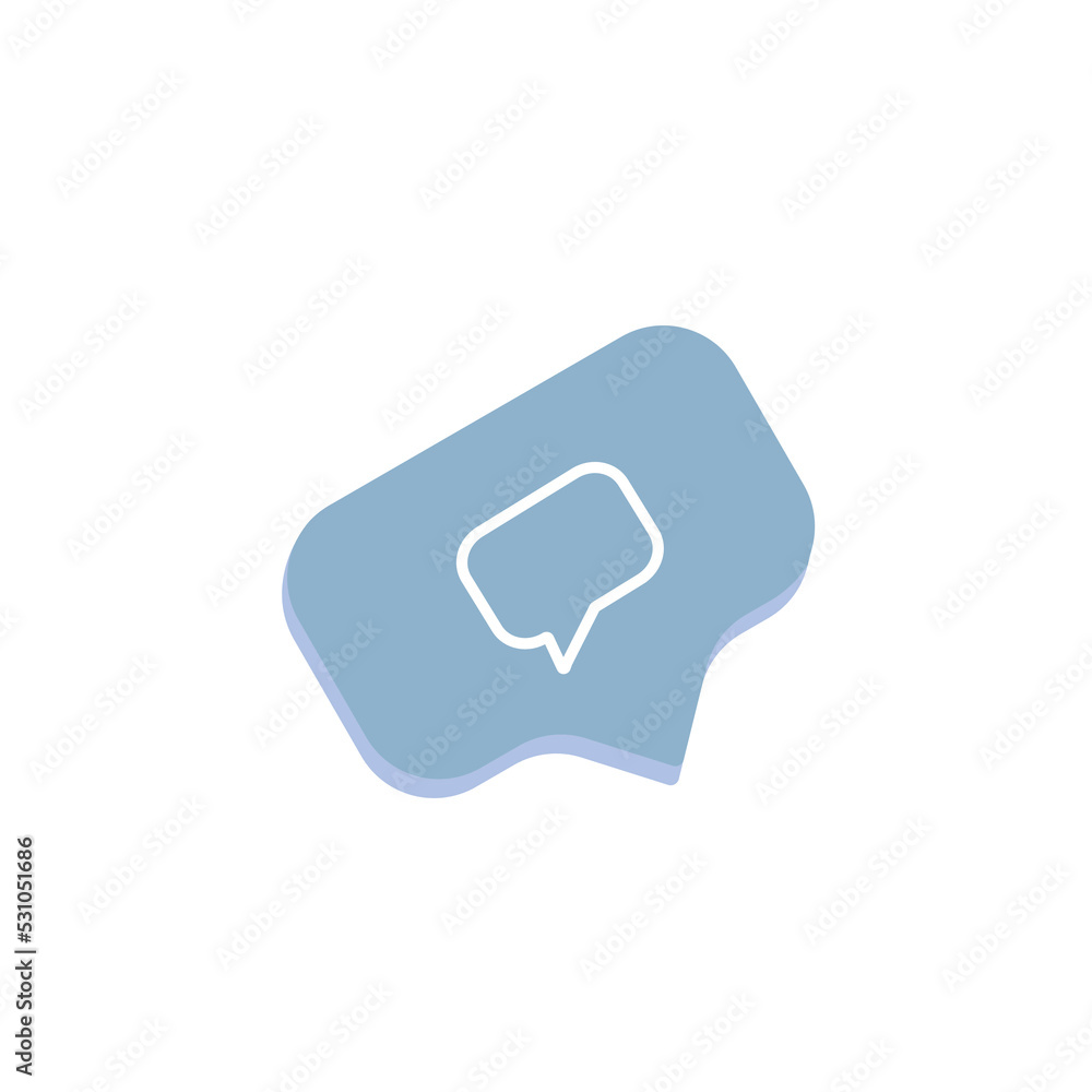 Comment icon button on social media Comment icon button on social media