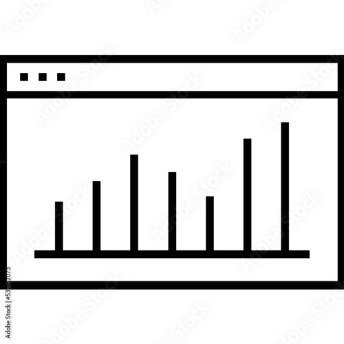 Data Analysis Line Vector Icon 