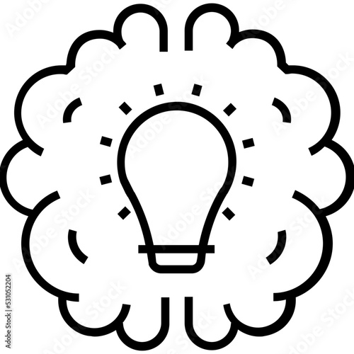 Creative Solution Line Vector Icon 