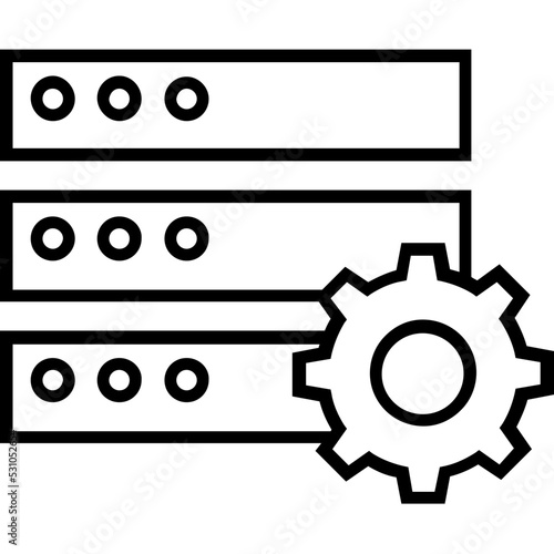 Data Management Line Vector Icon