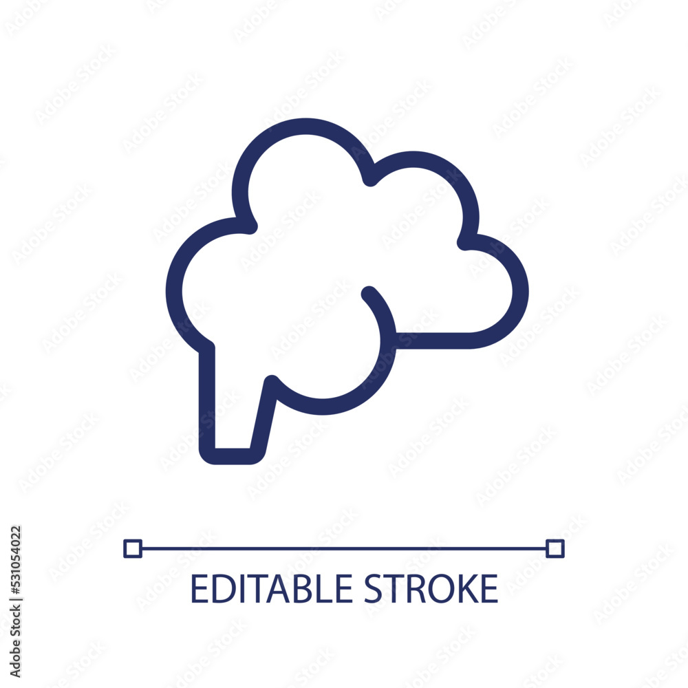 Brain pixel perfect linear ui icon. Nervous system centre. Neurological checkup. Human organ. GUI, UX design. Outline isolated user interface element for app and web. Editable stroke. Arial font used Brain pixel perfect linear ui icon. Nervous system centre. Neurological checkup. Human organ. GUI, UX design. Outline isolated user interface element for app and web. Editable stroke. Arial font used