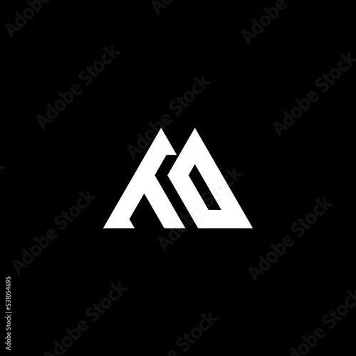 monogram initials letter alphabet logo T O design vector isolated