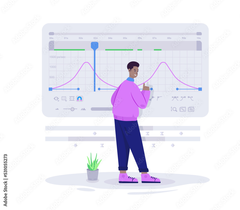 motion designer edits the speed of the keys in a graph editor motion designer edits the speed of the keys in a graph editor