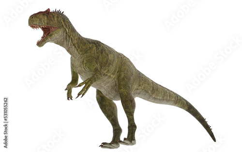 Dinosaur allosaurus on white background © Edit