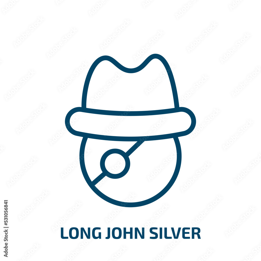 Long John Silver Icon From Education Collection Thin Linear Long John Silver John Silver