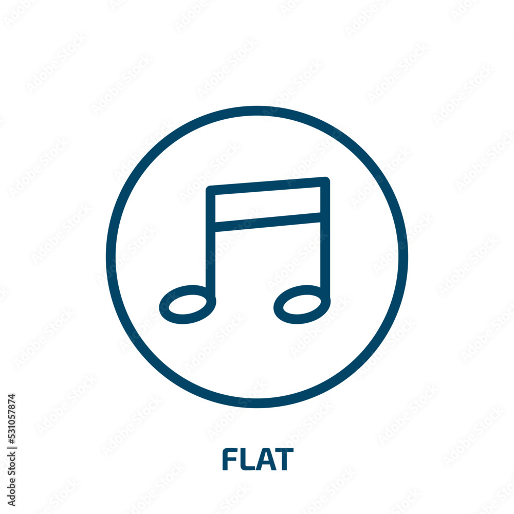 flat icon from music and media collection. Thin linear flat, business, internet outline icon isolated on white background. Line vector flat sign, symbol for web and mobile flat icon from music and media collection. Thin linear flat, business, internet outline icon isolated on white background. Line vector flat sign, symbol for web and mobile