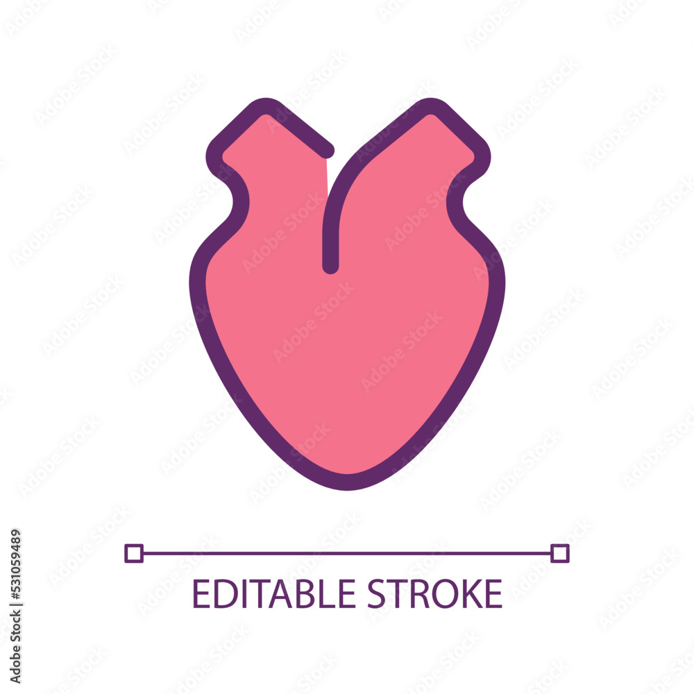 Heart pixel perfect RGB color ui icon. Medical checkup. Circulatory system. Simple filled line element. GUI, UX design for mobile app. Vector isolated pictogram. Editable stroke. Arial font used Heart pixel perfect RGB color ui icon. Medical checkup. Circulatory system. Simple filled line element. GUI, UX design for mobile app. Vector isolated pictogram. Editable stroke. Arial font used