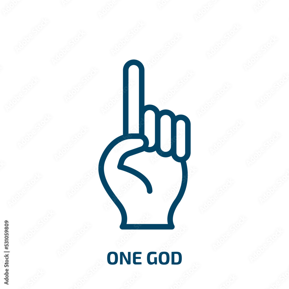 one god icon from religion collection. Thin linear one god, mythology, faith outline icon isolated on white background. Line vector one god sign, symbol for web and mobile one god icon from religion collection. Thin linear one god, mythology, faith outline icon isolated on white background. Line vector one god sign, symbol for web and mobile