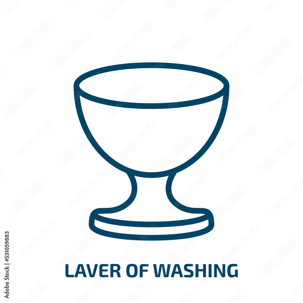 laver of washing icon from religion collection. Thin linear laver of washing, laver, washing outline icon isolated on white background. Line vector laver of washing sign, symbol for web and mobile laver of washing icon from religion collection. Thin linear laver of washing, laver, washing outline icon isolated on white background. Line vector laver of washing sign, symbol for web and mobile