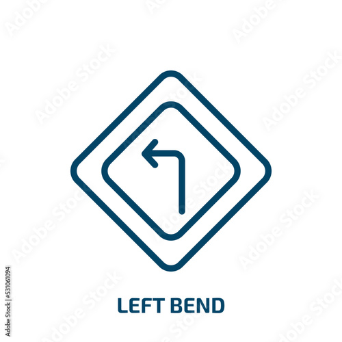 Free Download left bend icon from sports collection. Thin linear left bend, bend, left outline icon isolated on white background. Line vector left bend sign, symbol for web and mobile - GFXLoad
