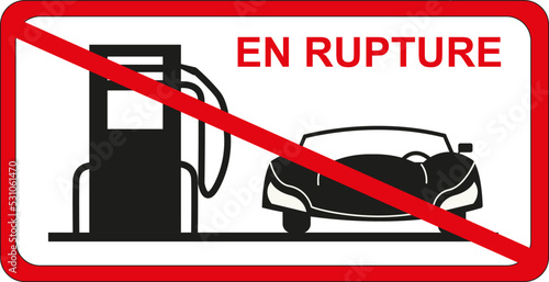 Panneau routier: Manque de carburant