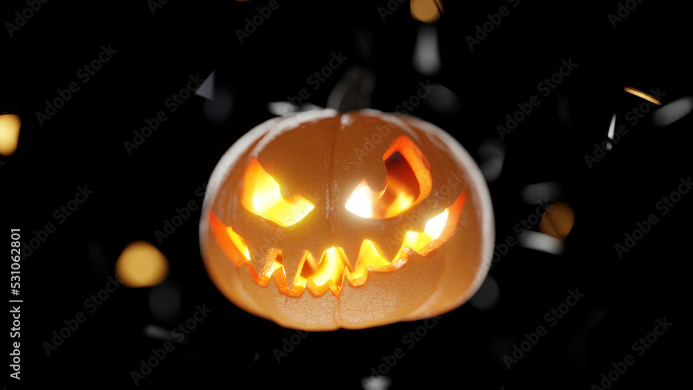 Happy Jack o Lantern VJ Loop, Halloween Background 3D Rendering Happy Jack o Lantern VJ Loop, Halloween Background 3D Rendering