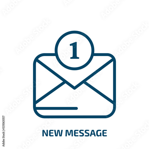 new message icon from user interface collection. Thin linear new message, message, new outline icon isolated on white background. Line vector new message sign, symbol for web and mobile