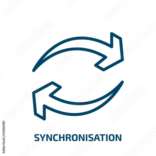 Free Download synchronisation icon from user interface collection. Thin linear synchronisation, internet, office outline icon isolated on white background. Line vector synchronisation sign, symbol for web and - GFXLoad